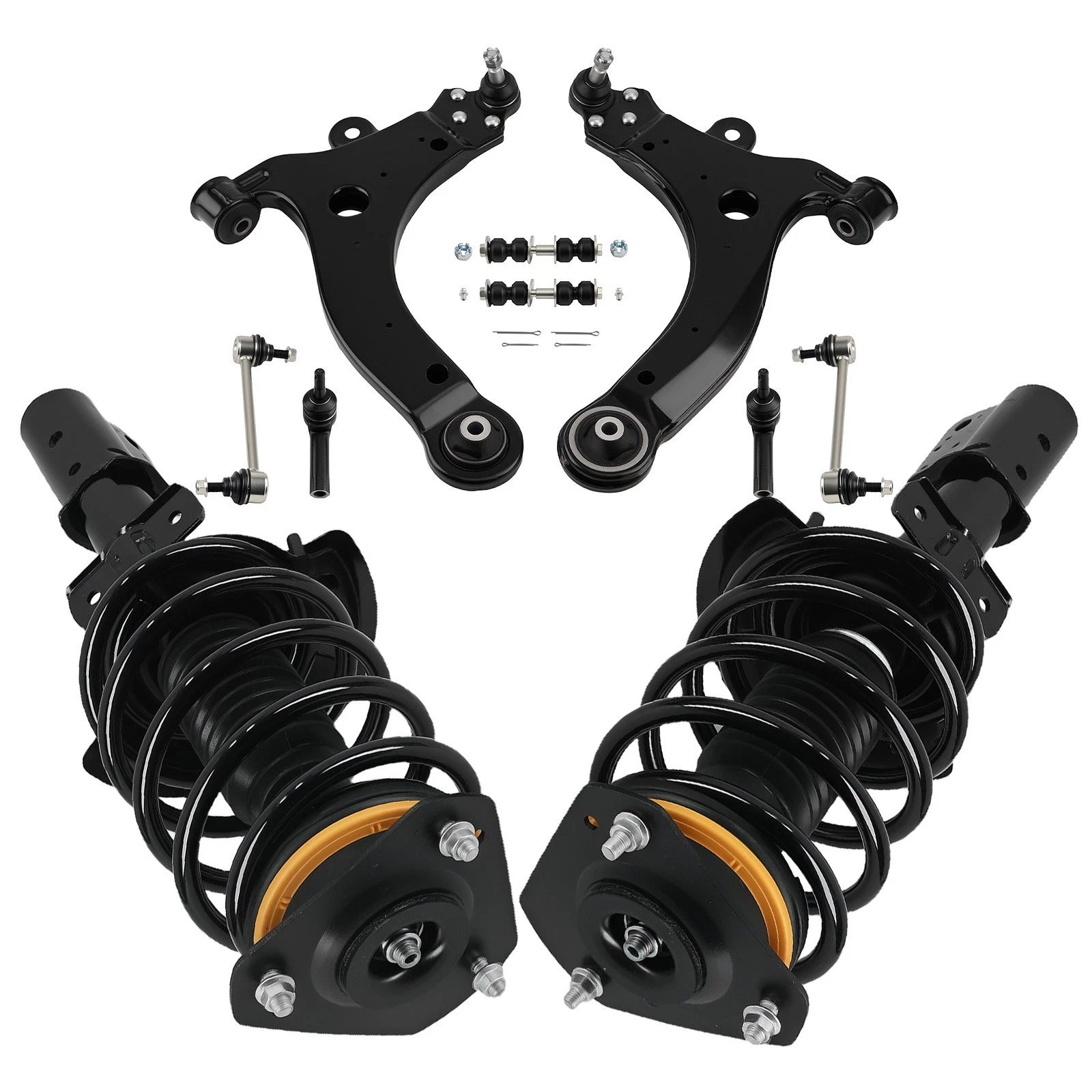 Set of 10 Front Struts Control Arm Sway Bar Suspension for Pontiac Grand Prix (2004–2008)