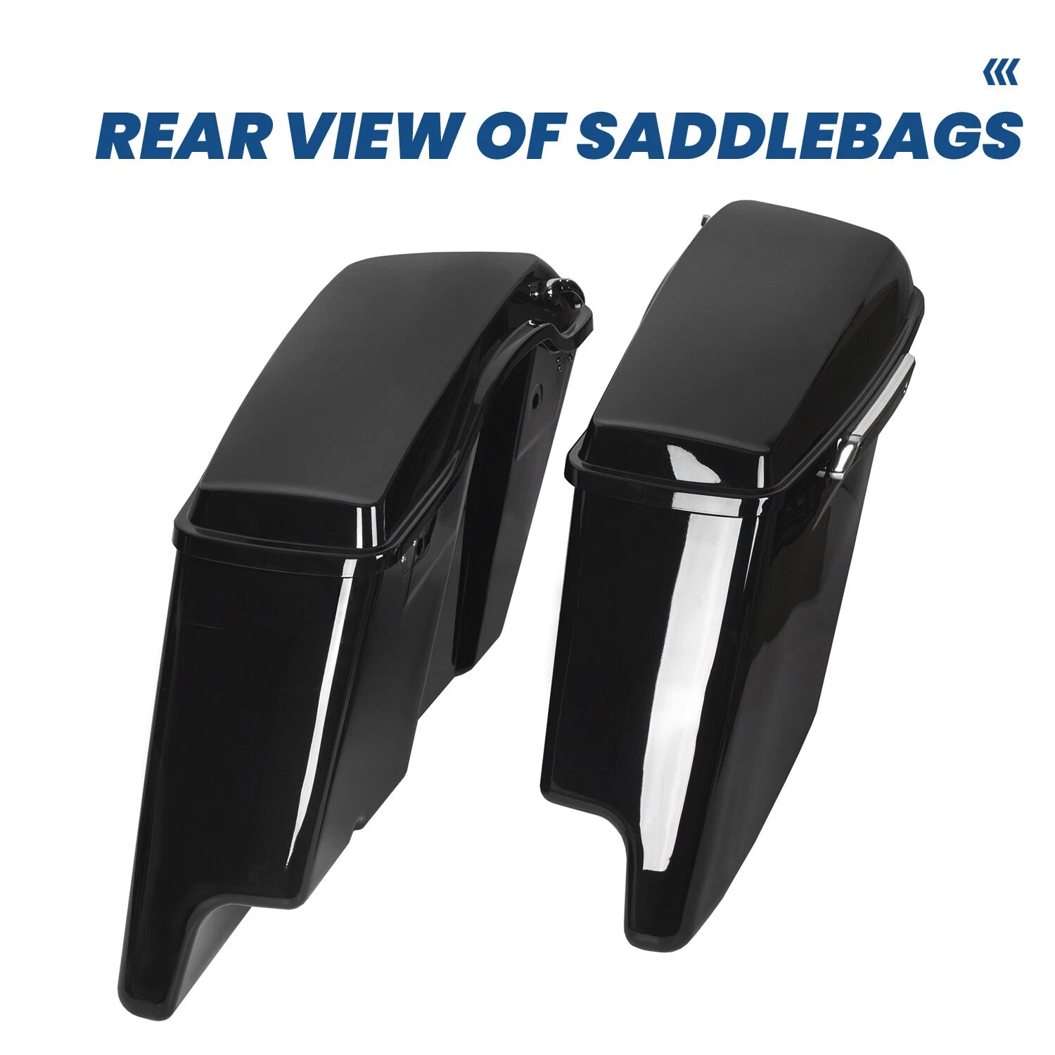 Stretched Extended Saddle Bags with Conversion Brackets for Harley Heritage Softail