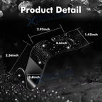 Black Rhinestone Universal Car Interior Decor Set for Women Girls (-)