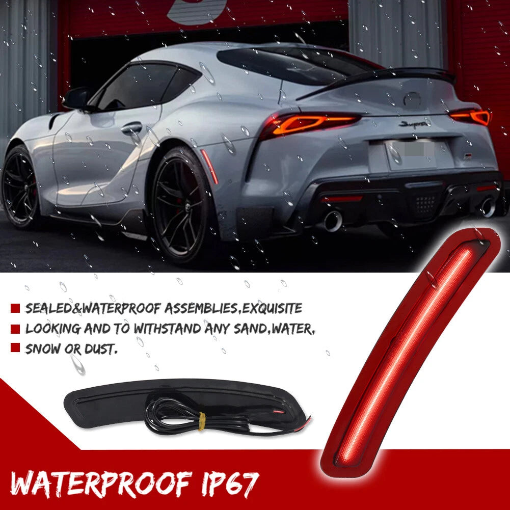 2X Smoked Red LED Side Marker Lights for Toyota GR Supra (2020–2024)