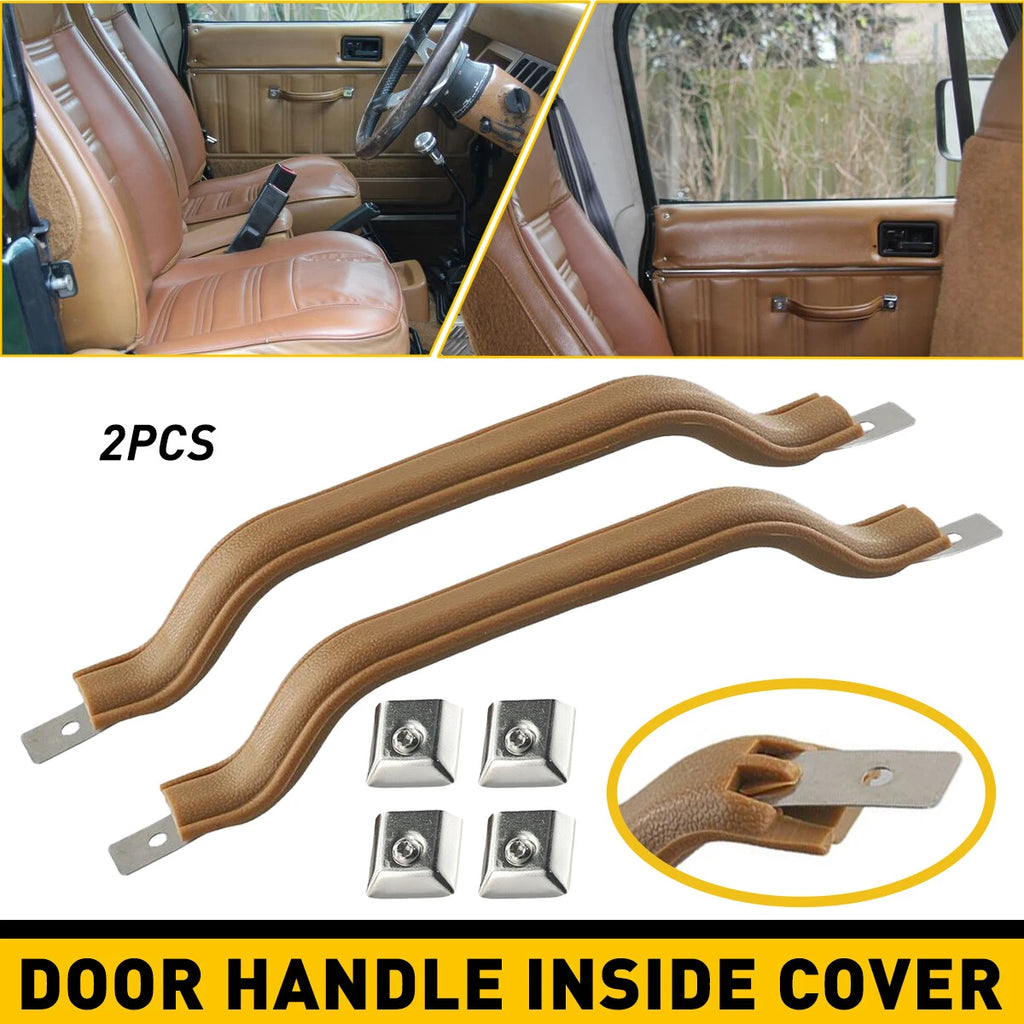 Set of 2 Tan Interior Door Pull Straps for Jeep Wrangler (1987–1995)