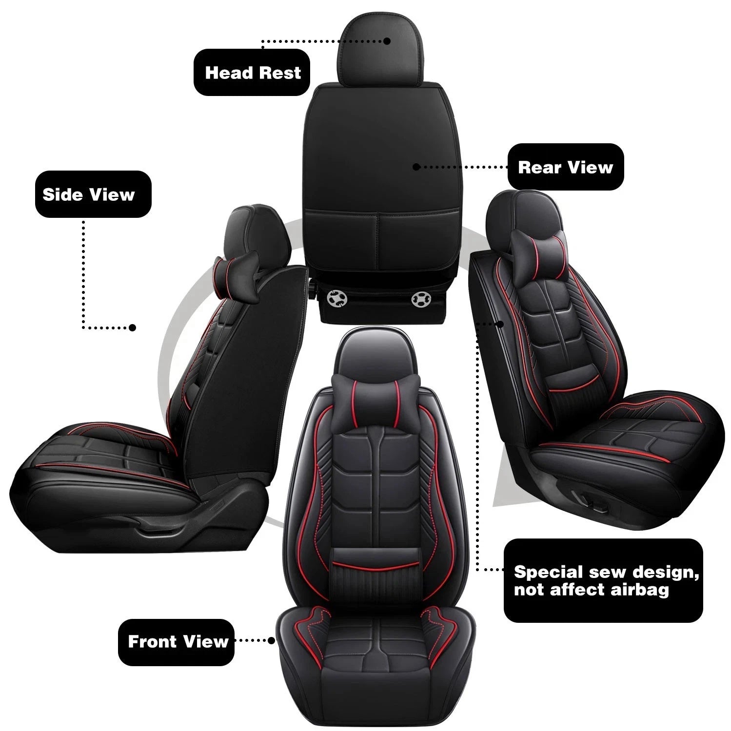 Full Set Leather Car Seat Covers for Toyota Tacoma