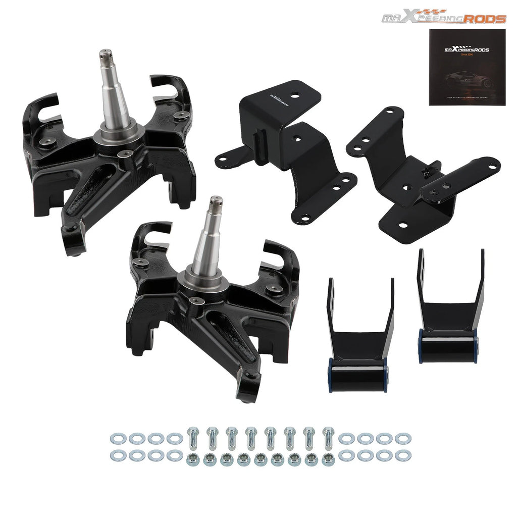 3" Front 4" Rear Lowering Suspension Kit for Chevy C-10 Pickup (1973–1987)