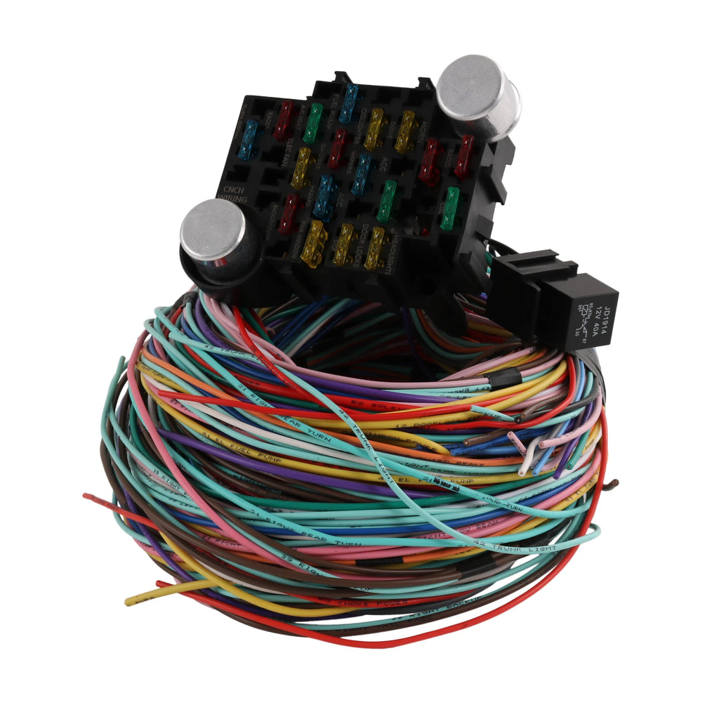 Universal 21 Circuit Wiring Harness for Chevy Mopar Ford Hotrods