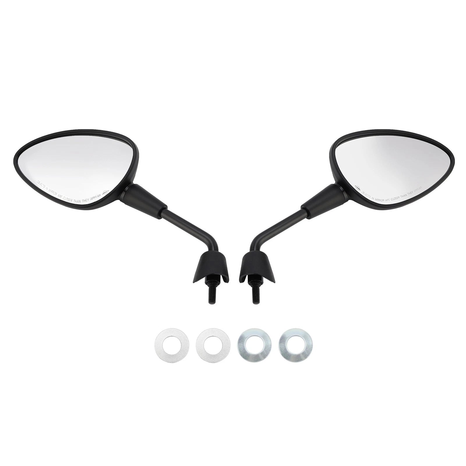 Pair Shorty Mirrors Black for Vespa Sprint 50-150, Primavera 50-125, GTS 125-300