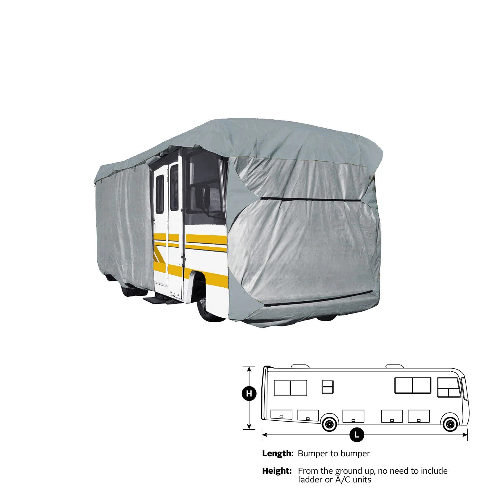EliteShield RV Storage Cover for Class A Motorhome (21'-22'L) Waterproof