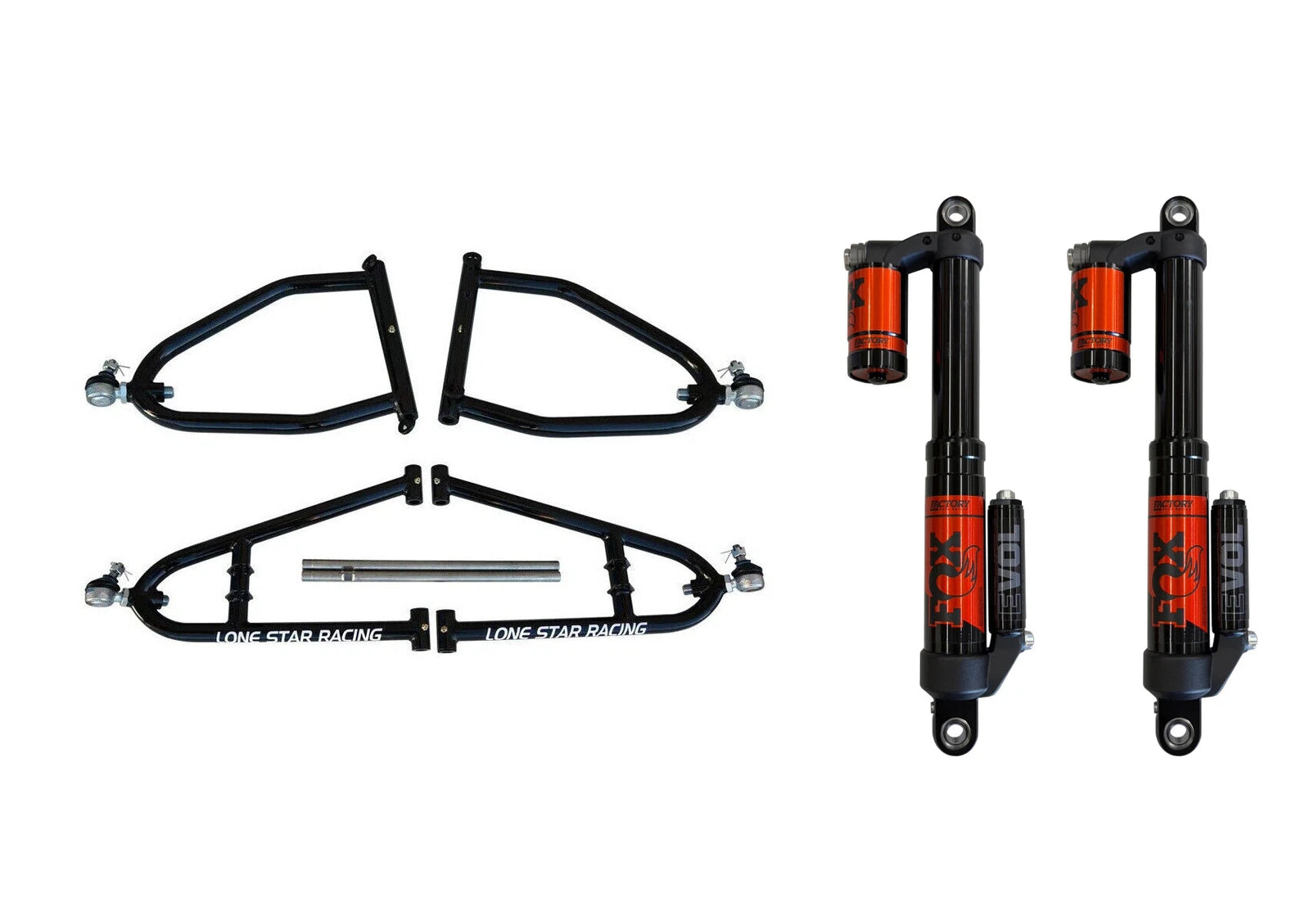 Lonestar Sport +2 A-arms + Fox Float EVOL RC2 Shocks for Yamaha YFZ450 (2004–2023)