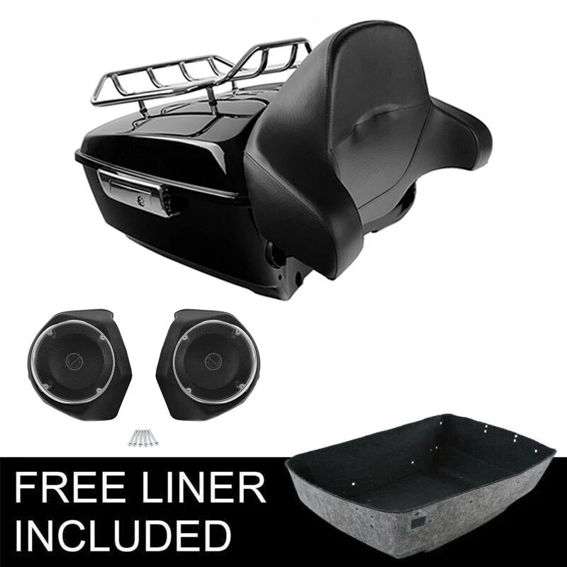 Backrest Top Rack Speakers for Harley Touring Road Glide (2014–2026)