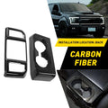 Set of 2 Rear Cup Holder Air Vent Outlet Cover Trim Carbon Fiber for Ford F150 (2015–2020)