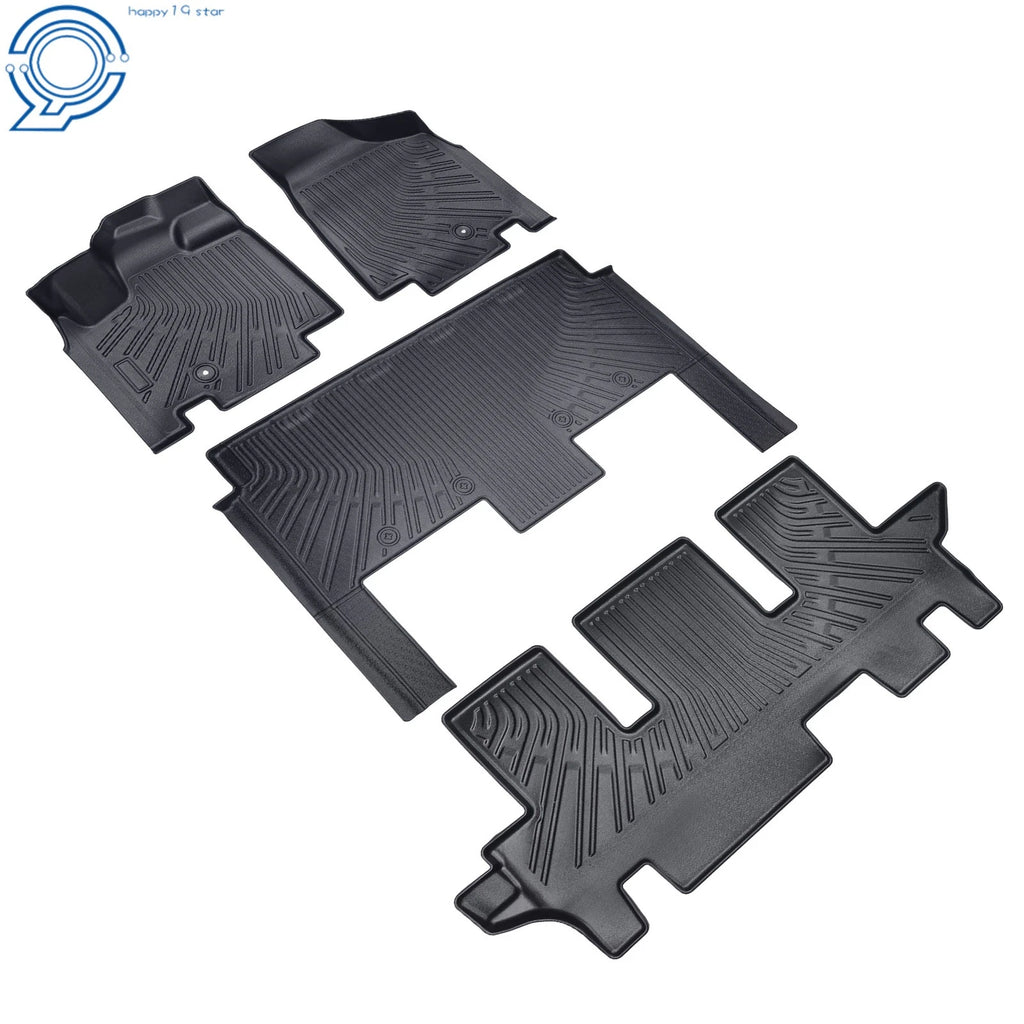 Set of 4 All Weather Floor Mats for Dodge Grand Caravan (2008–2020) TPE Rubber