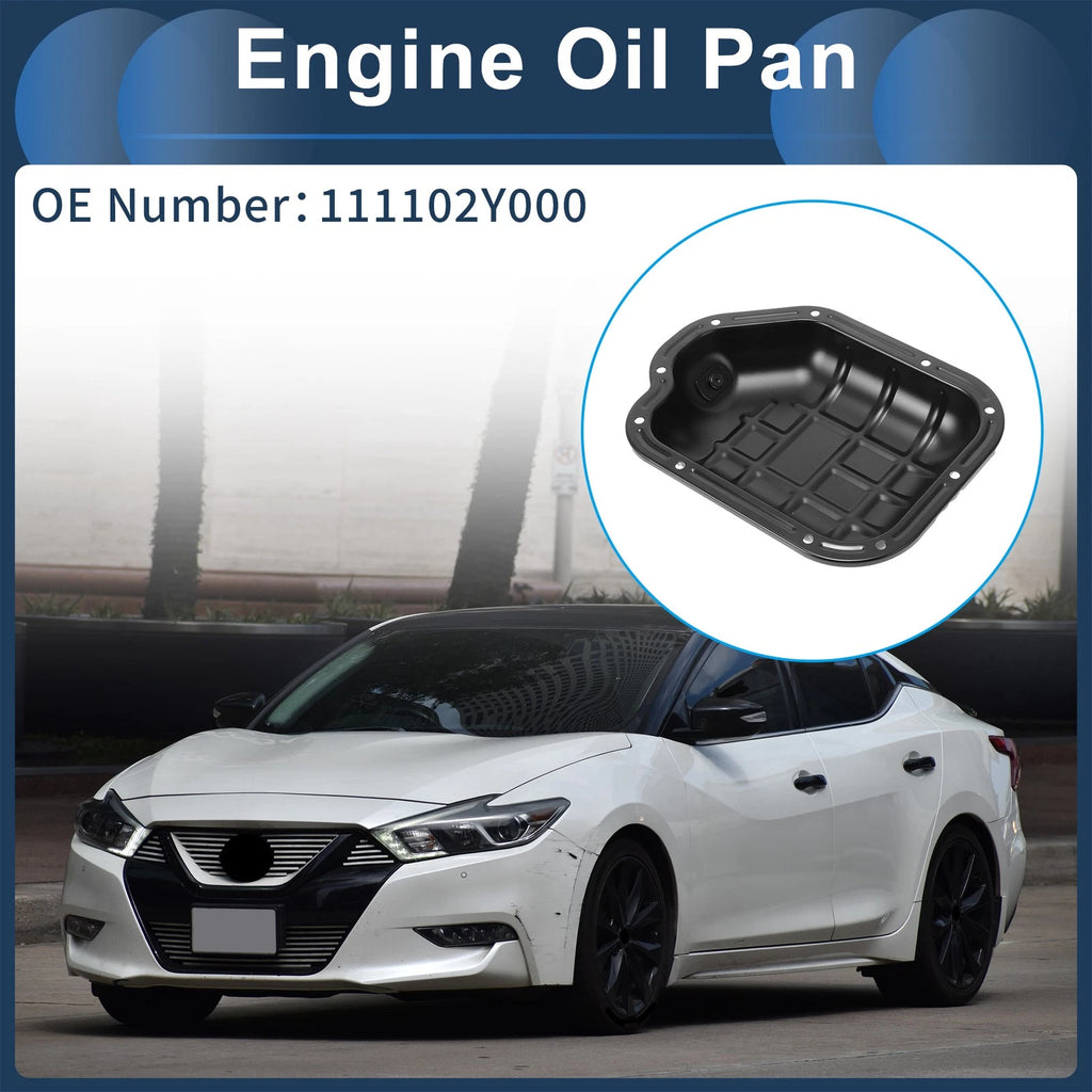 1 Pc Engine Oil Pan No.111102Y000 for Nissan Maxima (2000–2009) Iron Black