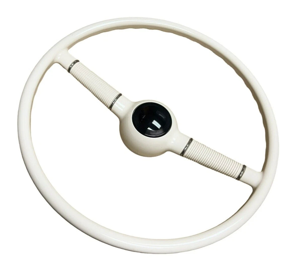Steering Wheel for 1940 Ford Deluxe Style 16 Inch Gloss White with Horn