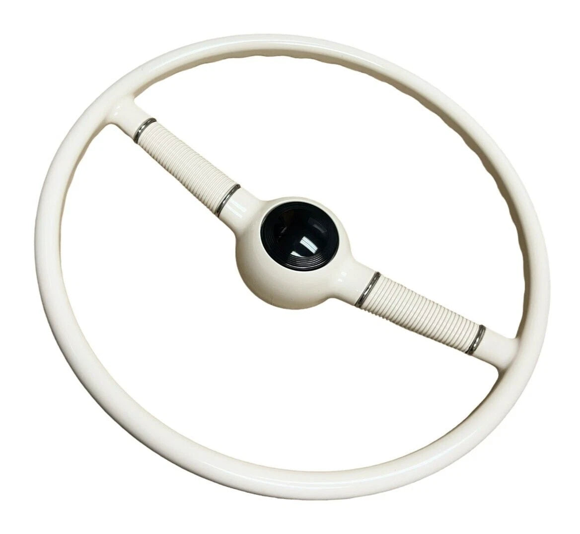 Steering Wheel for 1940 Ford Deluxe Style 16 Inch Gloss White with Horn