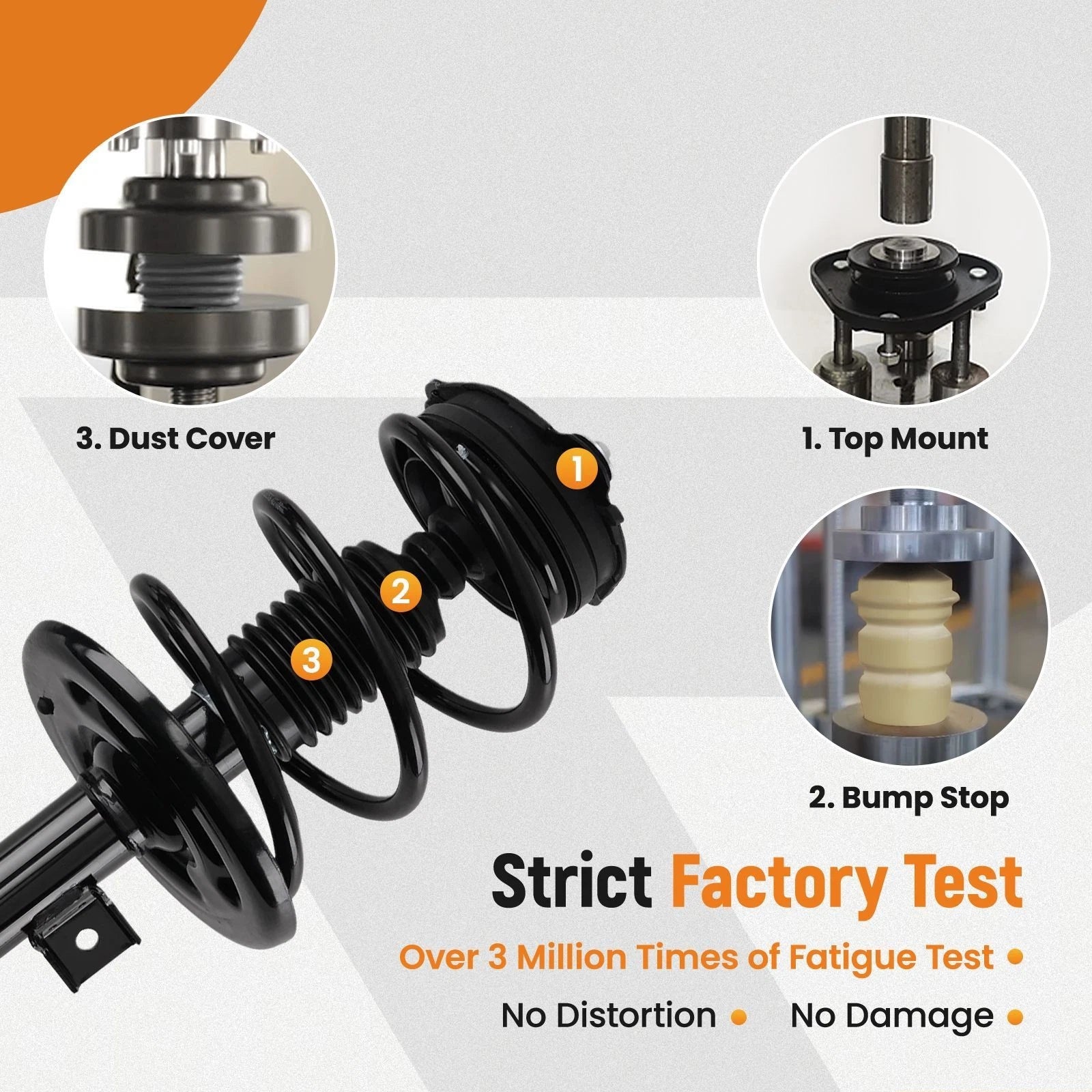 Front & Rear Shocks Struts Assembly w/ Sway Bar Link for Nissan Altima (2013–2018)