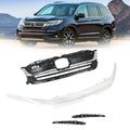 Front Upper Grille Assembly for Honda Pilot (2019–2021) Black & Chrome