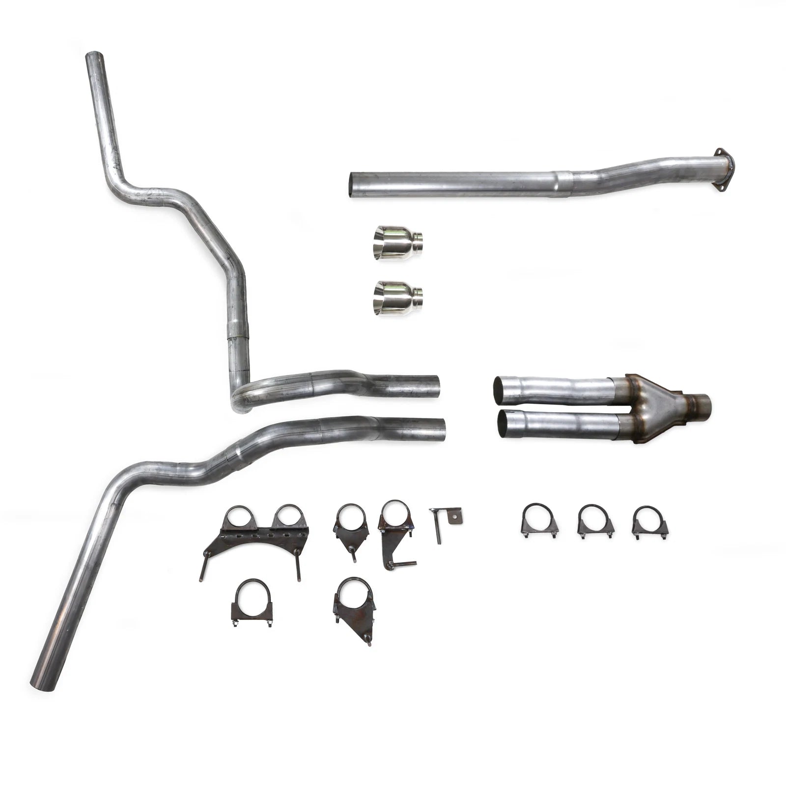 Dual Exhaust Kit for Toyota Tacoma (2016–2023) 2.5" Straight Pipe, DBL Wall Tip