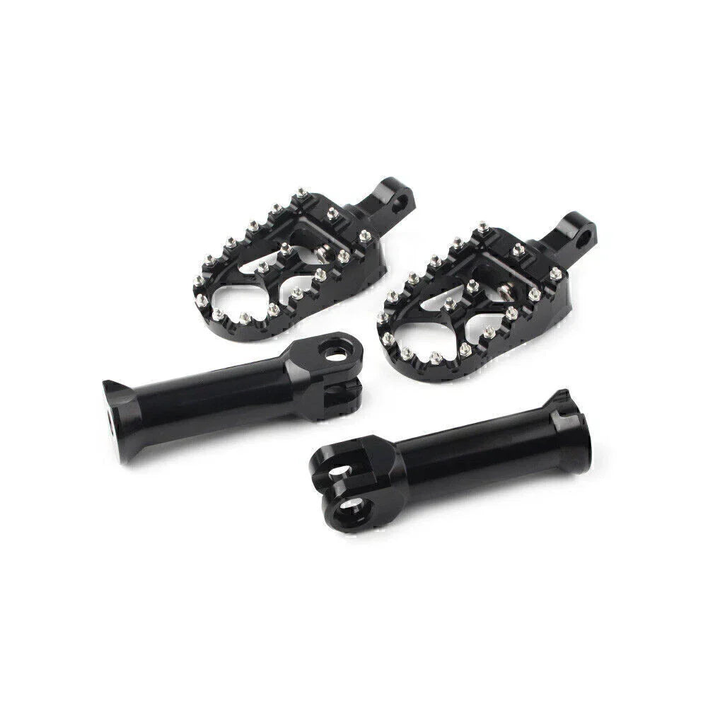 Black Rear Passenger Foot Pegs with Bracket for Harley Softail Street Bob (2018-2020)