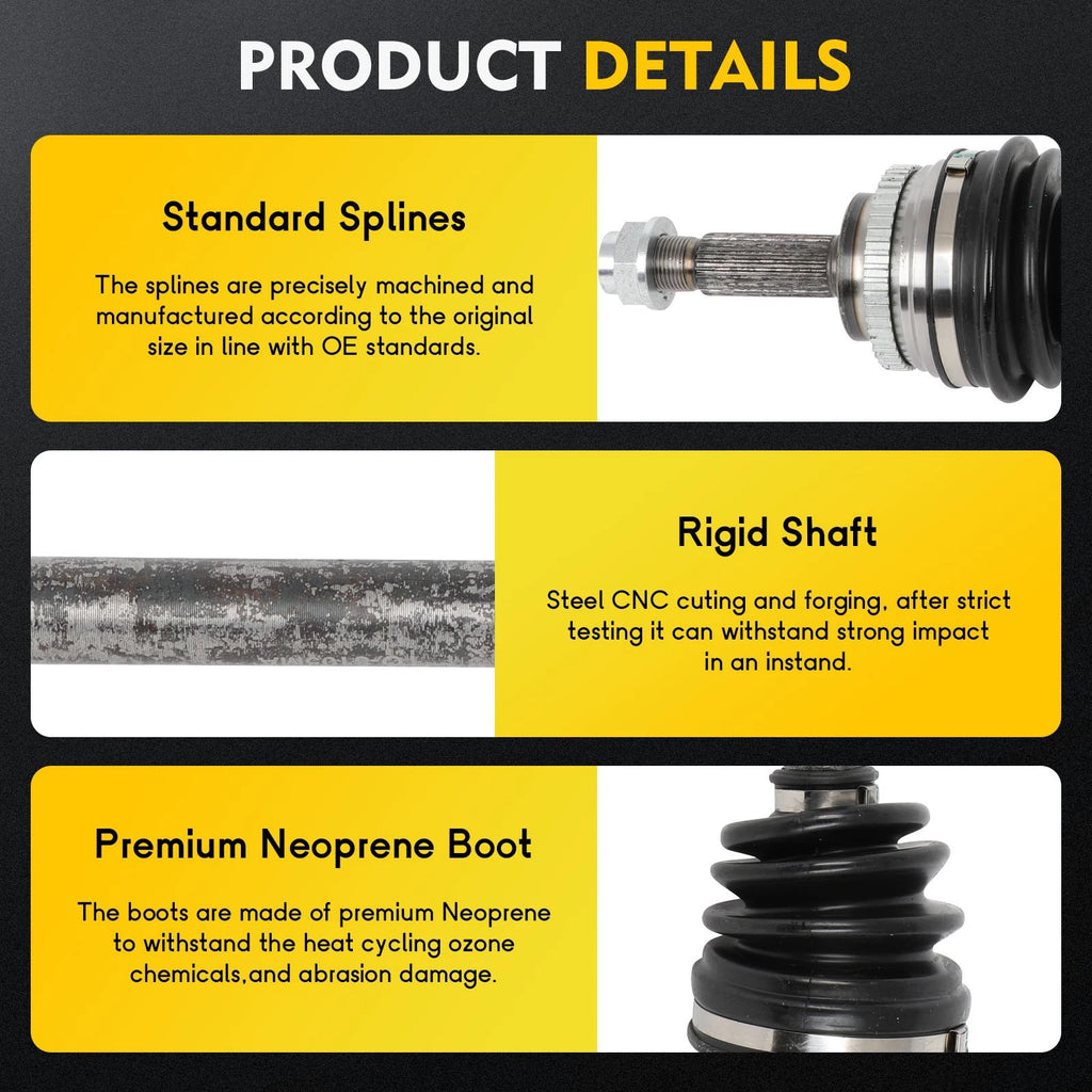CV Axle Shaft Assembly for Toyota Echo (2000–2005) Front Driver Side