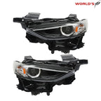 Pair LED Headlights for Mazda 3 (2019–2021) Black