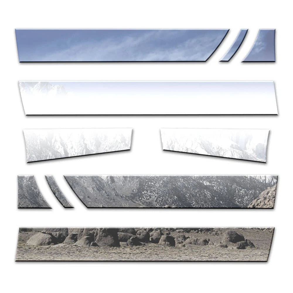 10pc 5 1/2" Rocker Panels for 04-15 Nissan Titan Crew Cab w/o Tool Box or Guards