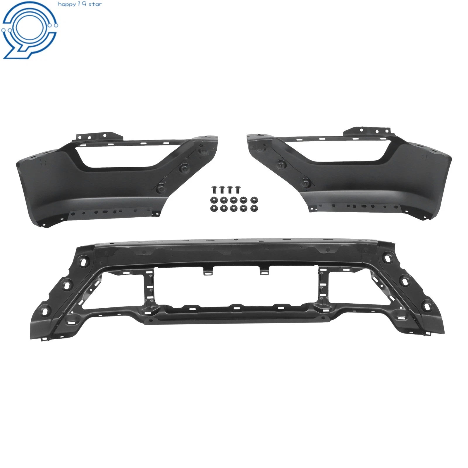 Black Split Front Bumper Face Bar for Ford F150 (2021-2023)