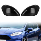 Door Wing Mirror Covers Gloss Black for Ford Fiesta MK7