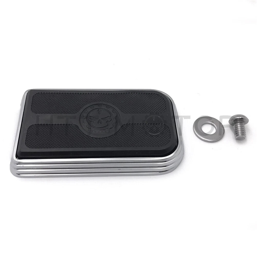 Chrome Gear Skull Brake Pedal Pad for Harley Street Glide FLHX (2014–2023)