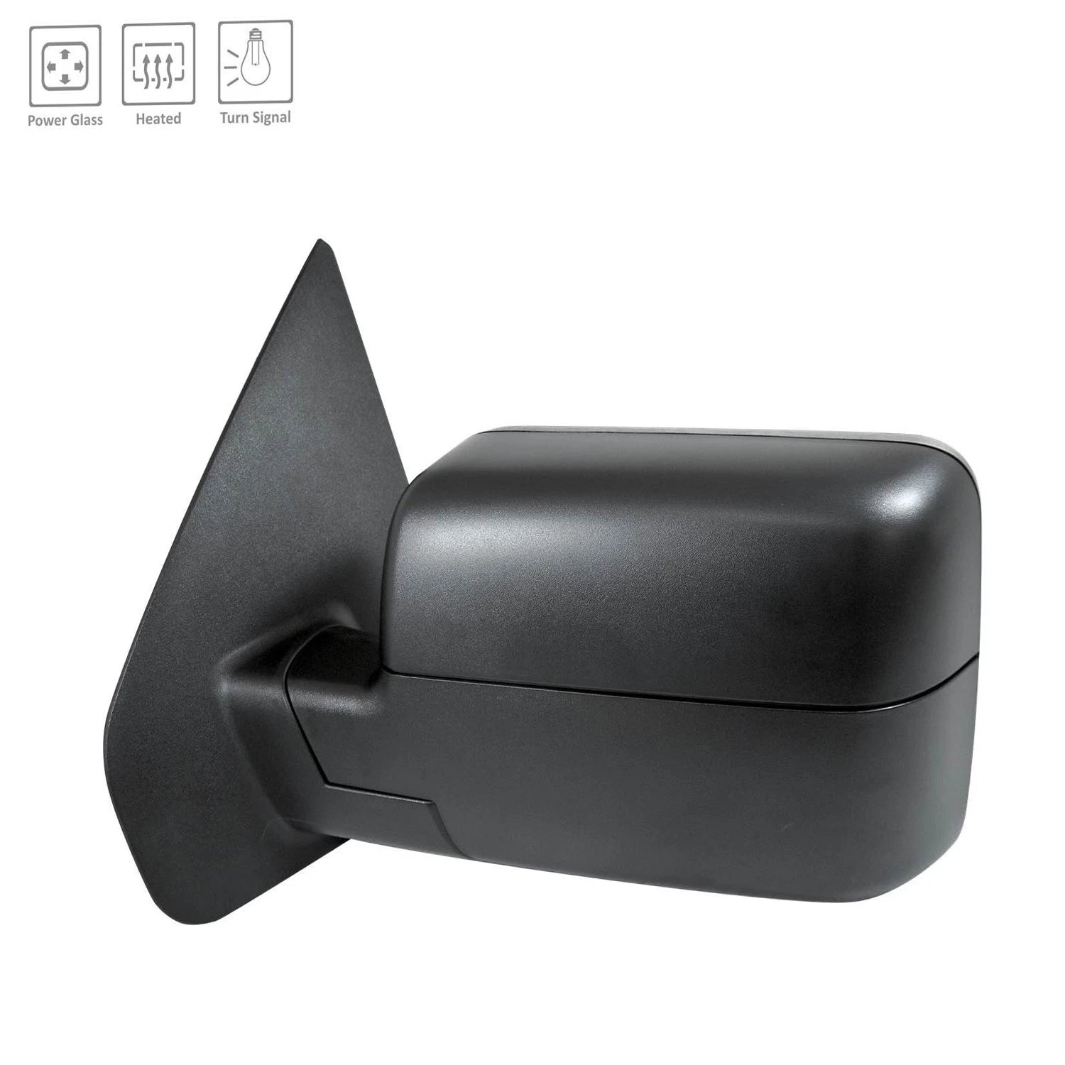 Passenger Side Replacement Power Door Mirror w Heated for Black Ford F150 (2009–2014)