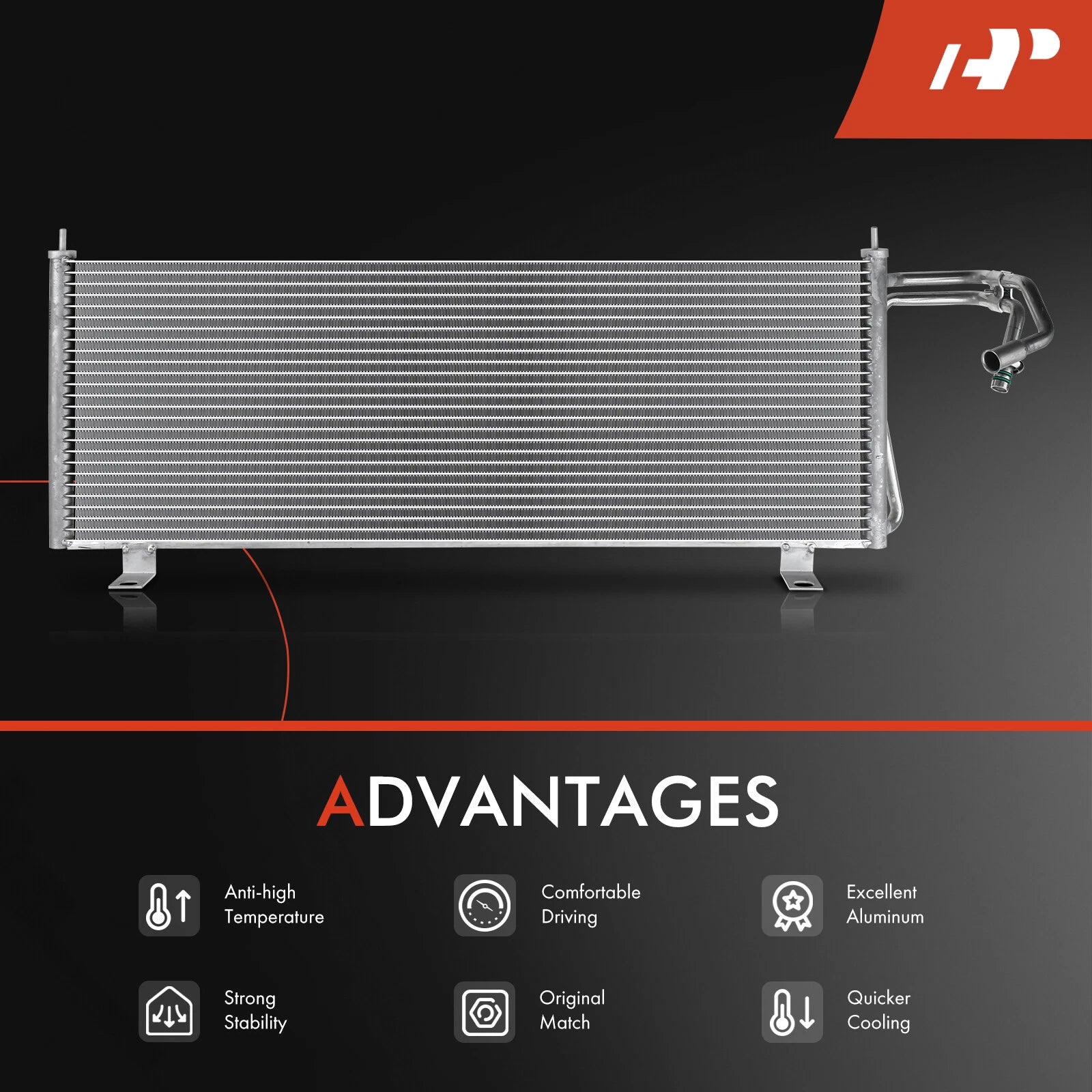 A/C Condenser with Bracket for Jeep Cherokee (1997-2001)