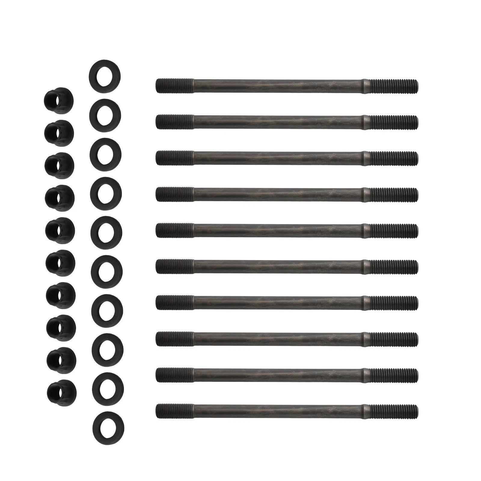 Set of 10 Black Cylinder Head Studs for Honda Civic (1994-2000)