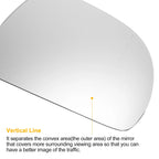 Right Side Heated White Mirror Glass for Audi A3 A4 (2008–2010)