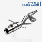 4" Muffler Tip Catback Exhaust System for Nissan Maxima V6 (2000–2003)