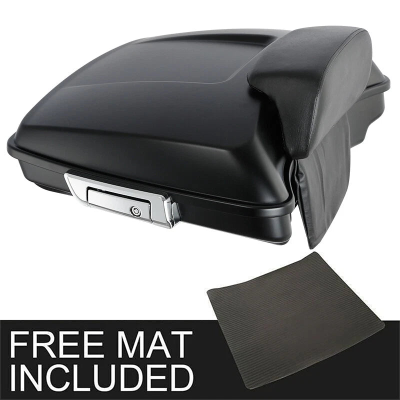 Matte Black Razor Trunk Pad Backrest for Harley Touring Road Glide (2014–2026)