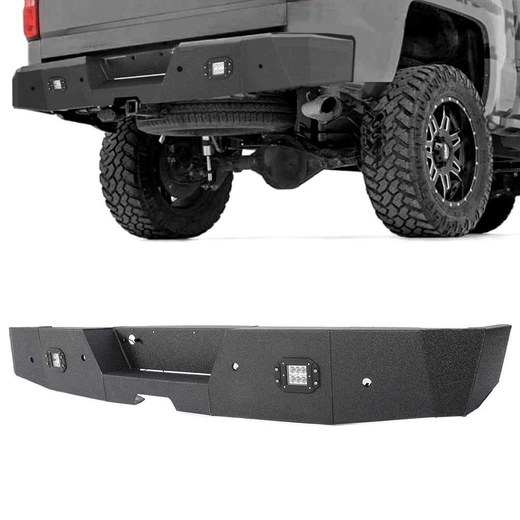 Heavy-Duty Rear Bumper w/ Sensor Hole for Silverado & GMC Sierra 1500 (2007–2018)
