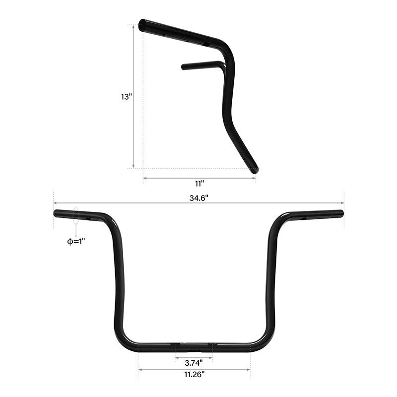 14" Rise 1" Ape Hanger Handlebar for Harley Street Glide FLHX (2024-2025)