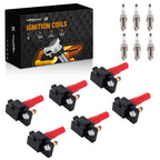 Set of 6 Ignition Coils & Spark Plugs for Subaru Outback H6 (2001–2009)