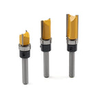 3PCS 1/4" Shank Flush Trim Router Bit Set for Woodworking