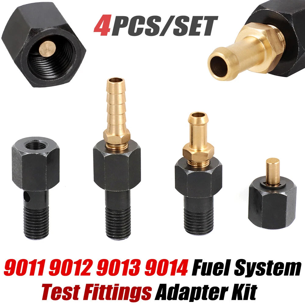 Set of 4 Fuel System Test Fittings Adapter for 9011 9012 9013 9014