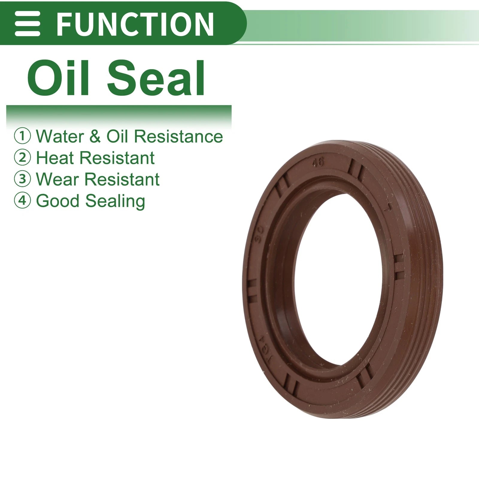 Oil Seal FKM Rubber 30x46x7mm for Various Models (5 Pcs)