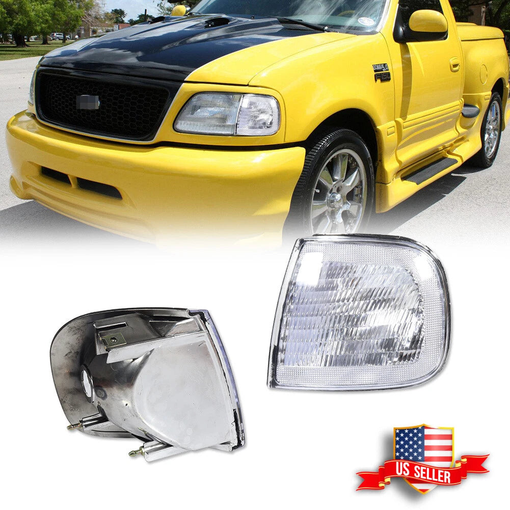 2X Clear Side Marker Lights for Ford F-Series Truck 