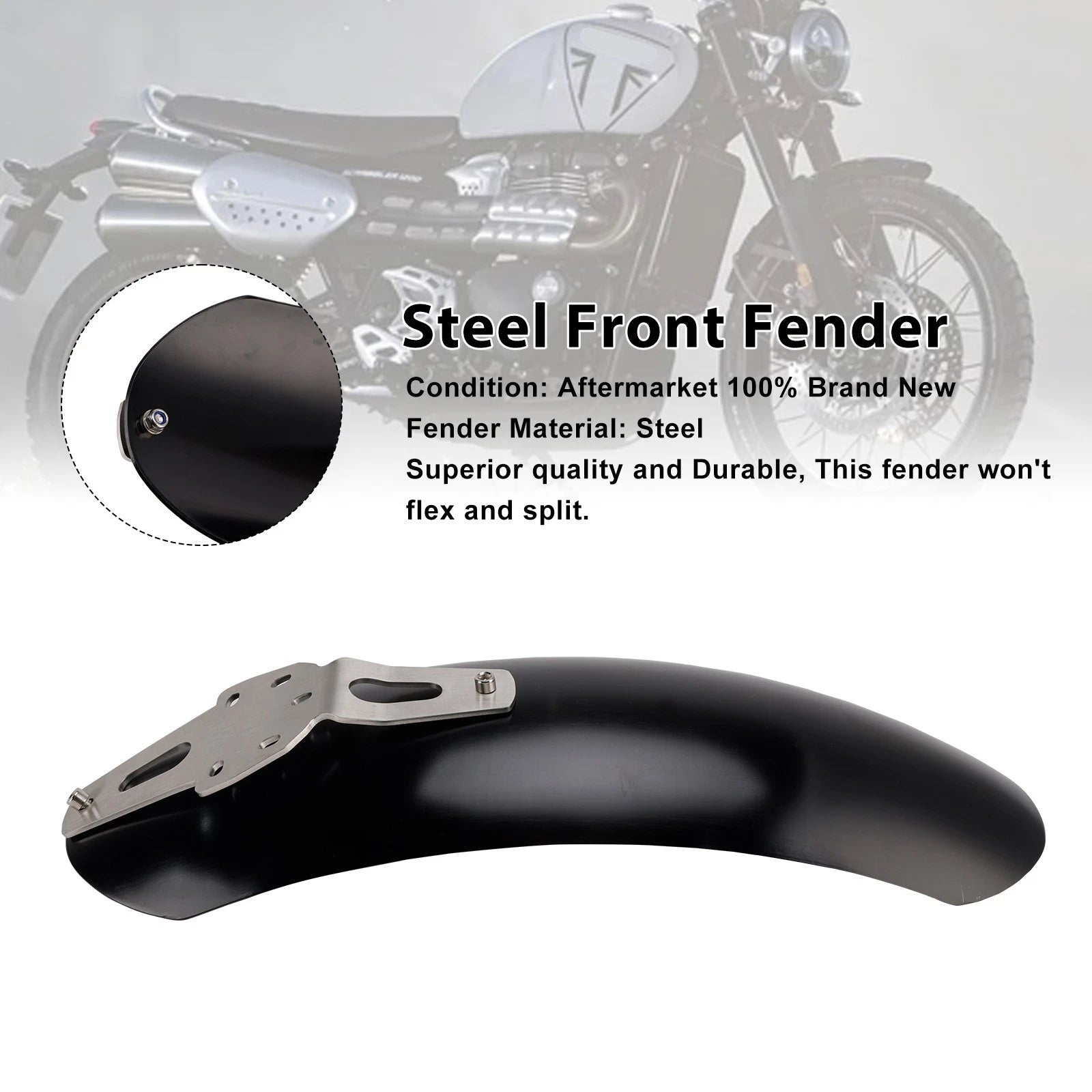 Steel Front Fender Mudguard for Scrambler 1200X 1200XC 1200XE (2019–2025)