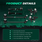 Front Outer Tie Rod End Link Ball Joints for Toyota Avalon (2013–2018)