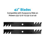 42" Blades for Husqvarna Ride On Mowers (532 13 97 75, 532 13 41 49)
