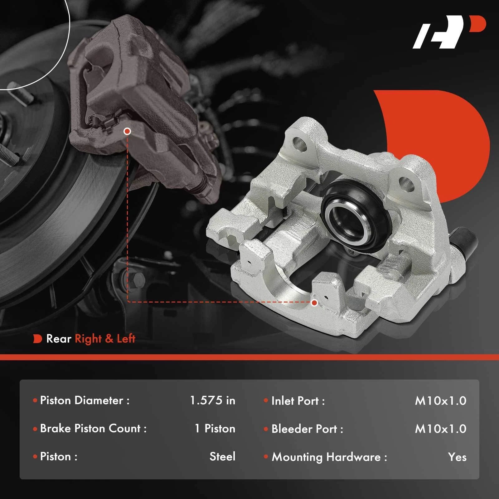 2X Rear Brake Calipers for Mercedes C350 E350 E550 (2008-2012)