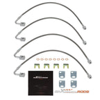 Stainless Steel Braided Brake Hose Kit for Jeep Wrangler JK (2007–2018)