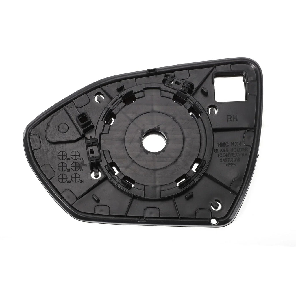 Right Side White Glass Mirror with Back Non-Heated for Hyundai Tucson (2022-2024)