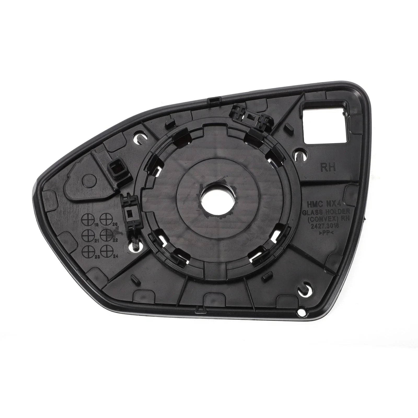 Right Side White Glass Mirror with Back Non-Heated for Hyundai Tucson (2022-2024)