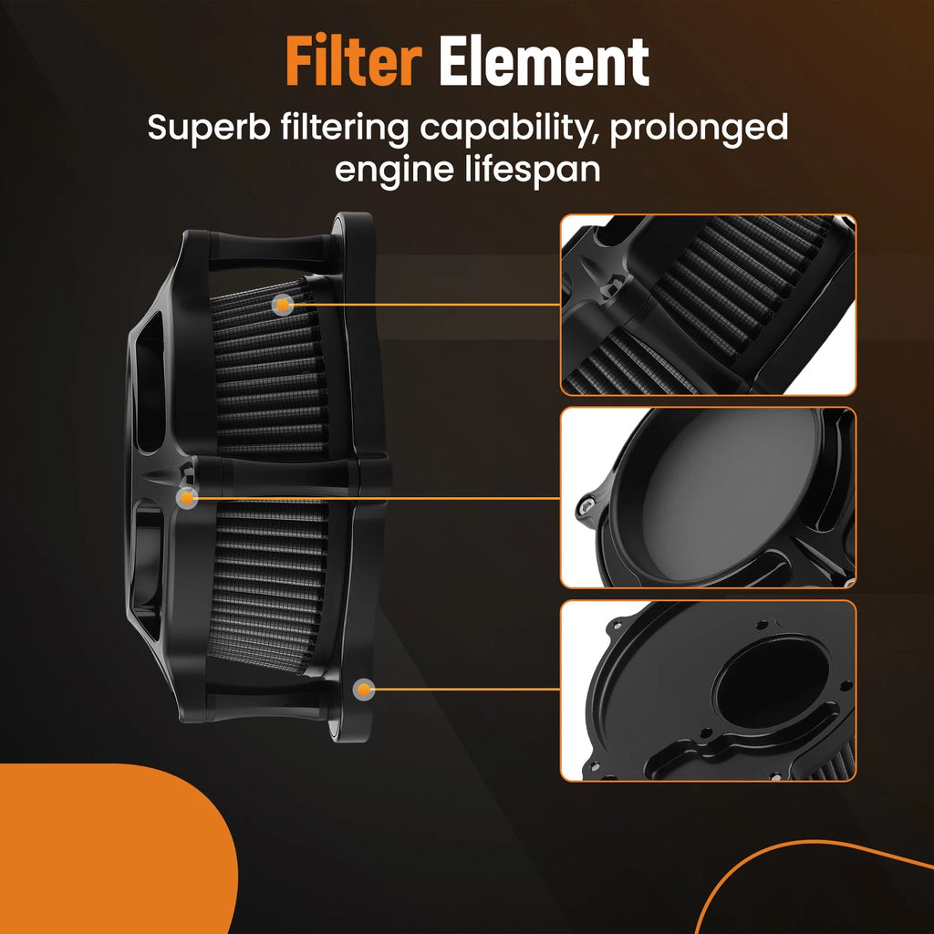 Performance Air Cleaner System for Harley Touring Road Glide (2017–2023) Black