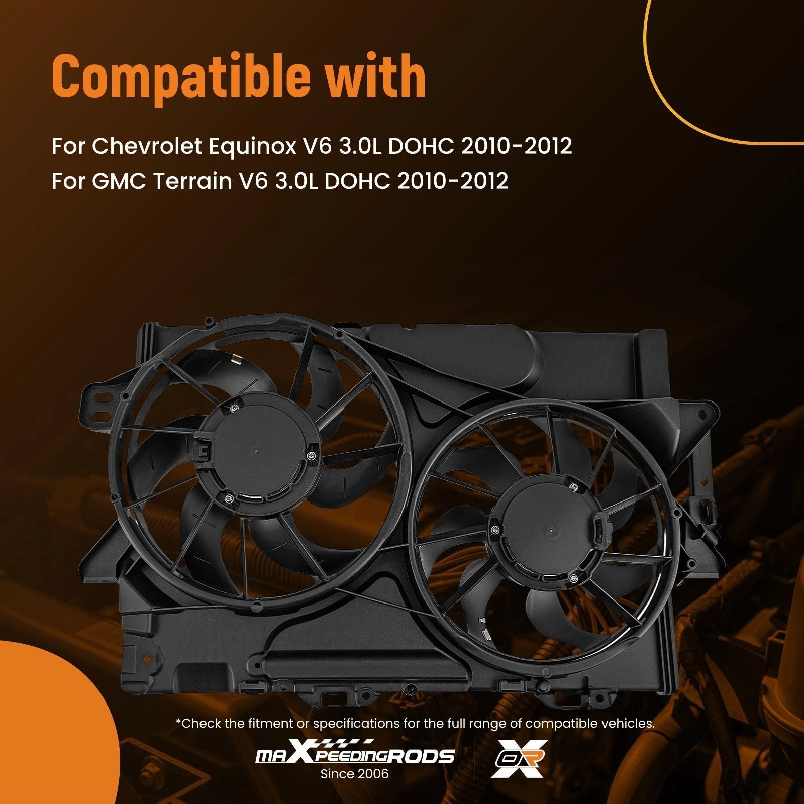 Engine Cooling Fan for Chevrolet Equinox and GMC Terrain (2010–2012)