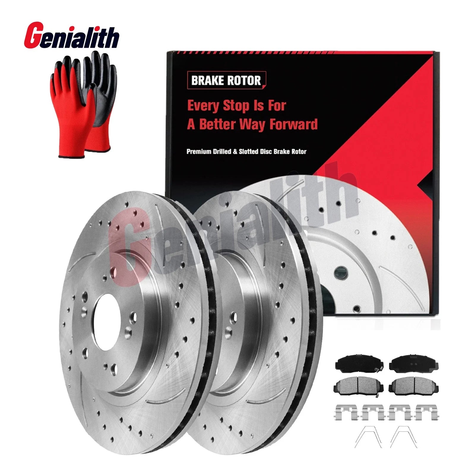 Front Brake Rotors & Pads Kit for Honda Accord 2003–2012 (2.4L, 300mm)